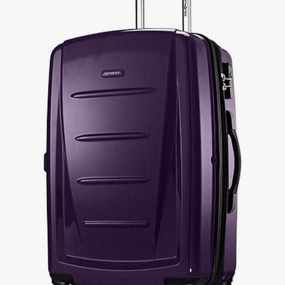 Samsonite Medium Purple Checked Luggage - Purple Packing Cubes Included!!